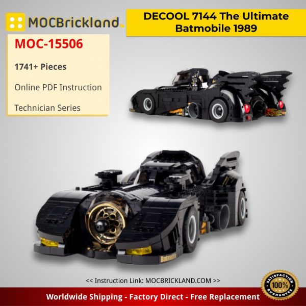 DECOOL 7144 The Ultimate Batmobile 1989 Technic MOC-15506 with 1741 pieces