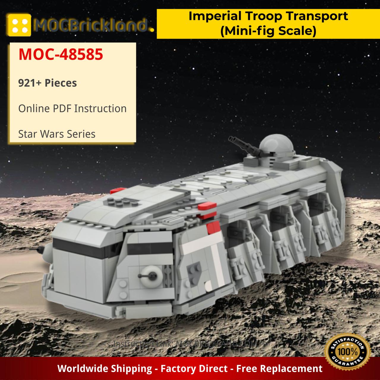 Imperial Troop Transport (Mini-fig Scale) Star Wars MOC-48585 by LegoMazing with 921 pieces