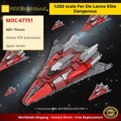 1:250 scale Fer-De-Lance Elite Dangerous Space MOC-67751 by TheRealBeef1213 WITH 665 PIECES
