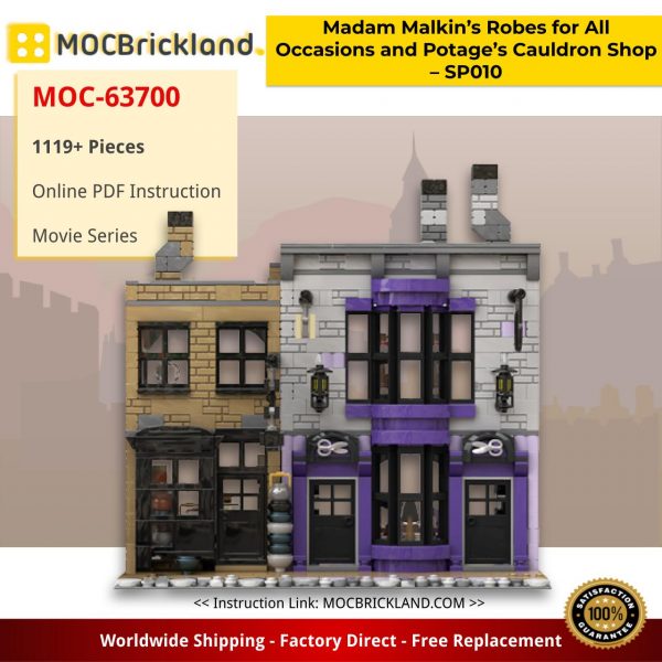 Madam Malkin’s Robes for All Occasions and Potage’s Cauldron Shop – SP010 Movie MOC-63700 by ScarletPatronus WITH 842 PIECES