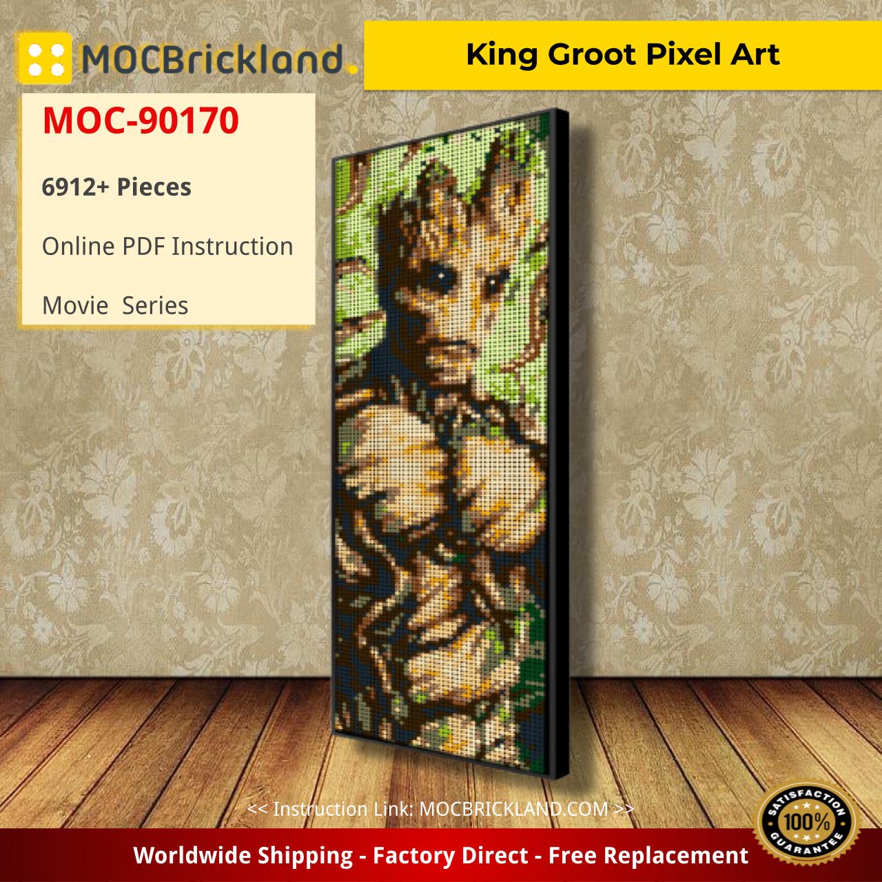 King Groot Pixel Art Movie MOC-90170 WITH 6912 PIECES