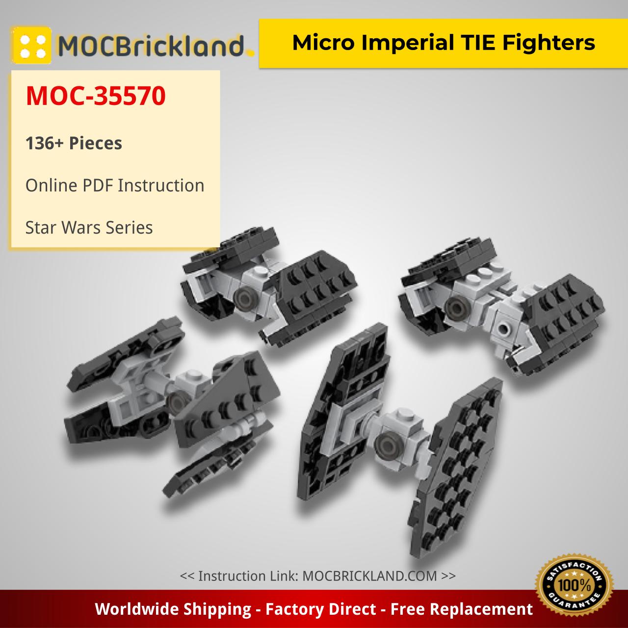 Micro Imperial TIE Fighters Star Wars MOC-35570 by ron_mcphatty WITH 136 PIECES