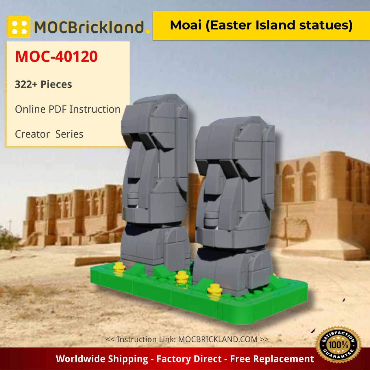Moai (Easter Island statues) Creator MOC-40120 by veyniac WITH 322 PIECES
