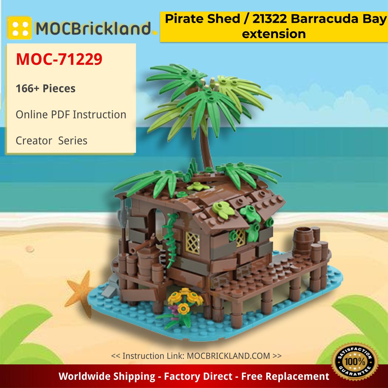 Pirate Shed / 21322 Barracuda Bay extension Creator MOC-71229 by maniu_81 WITH 166 PIECES