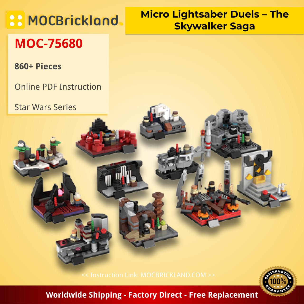 Micro Lightsaber Duels – The Skywalker Saga – Collaboration w/Ron Mc_Phatty Star Wars MOC-75680 by MasterBrickSeparator WITH 860 PIECES
