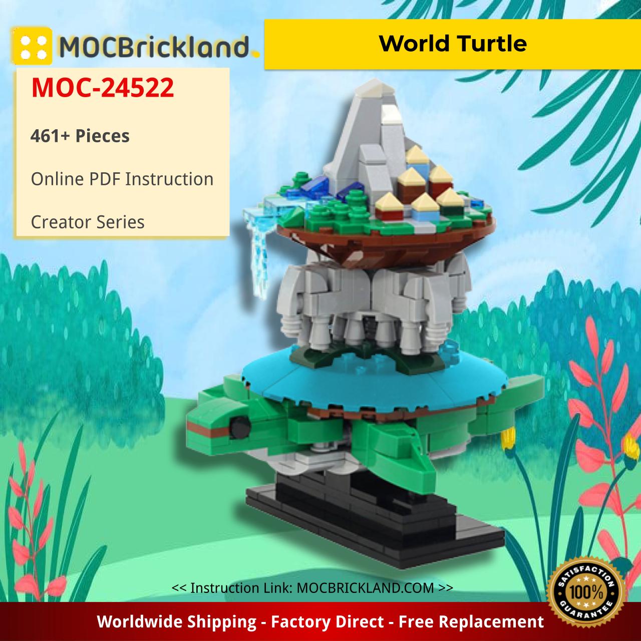 World Turtle Creator MOC-24522 by JKBrickworks WITH 461 PIECES