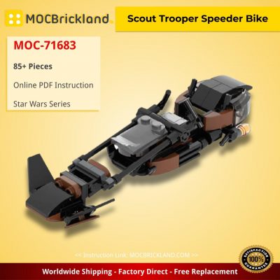 Scout Trooper Speeder Bike Star Wars MOC-71683 by beardLB WITH 85 PIECES