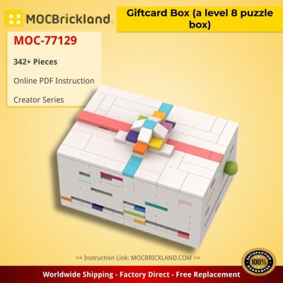 Giftcard Box (a level 8 puzzle box) Creator MOC-77129 by cheat3 puzzles WITH 342 PIECES