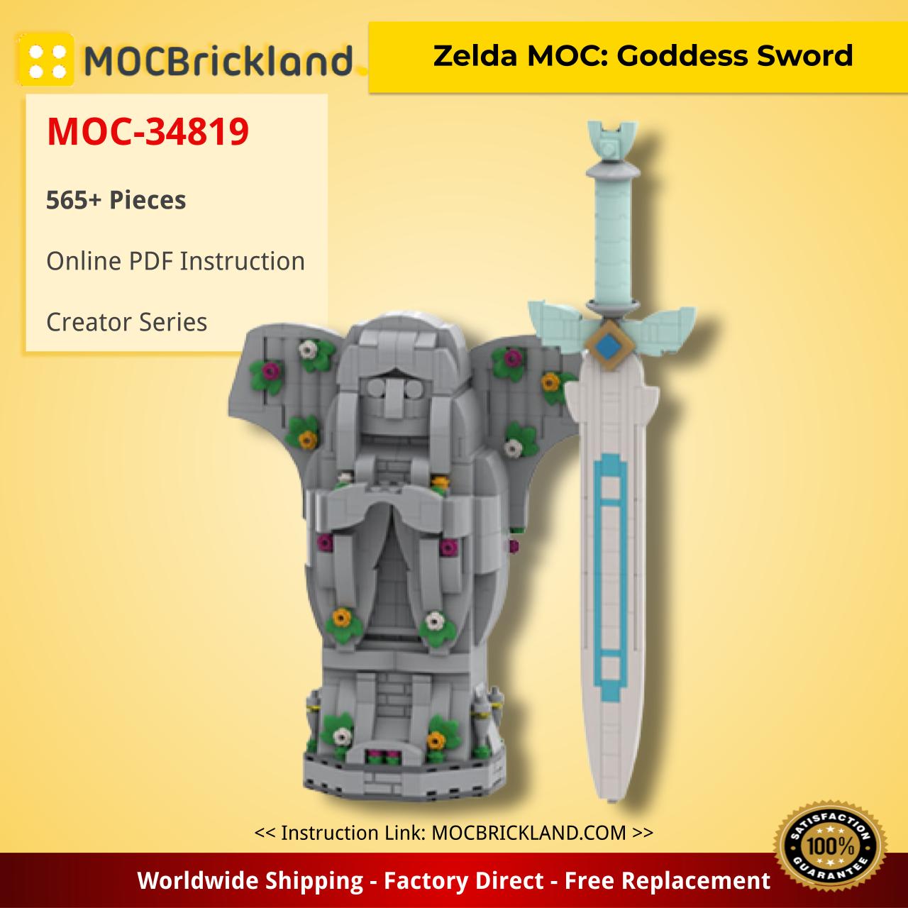 Zelda MOC: Goddess Sword Creator MOC-34819 by SkywardBrick WITH 565 PIECES