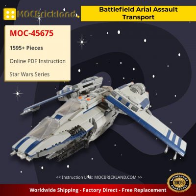 Battlefield Arial Assault Transport Star Wars MOC-45675 by Tjs_Lego_Room WITH 1595 PIECES