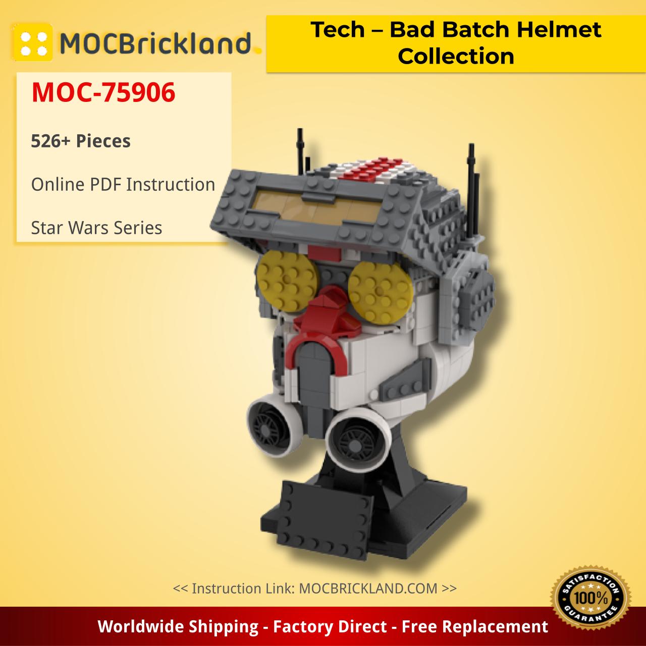 Tech – Bad Batch Helmet Collection Star Wars MOC-75906 by Breaaad WITH 526 PIECES