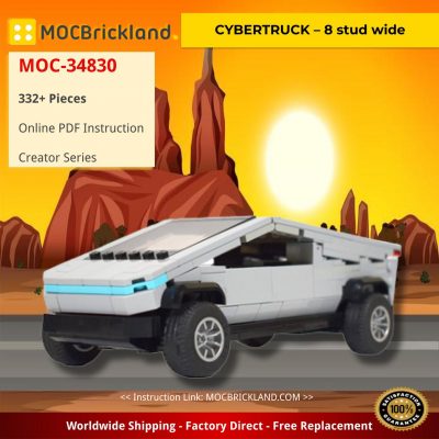 CYBERTRUCK – 8 stud wide Creator MOC-34830 by thegbrix WITH 332 PIECES