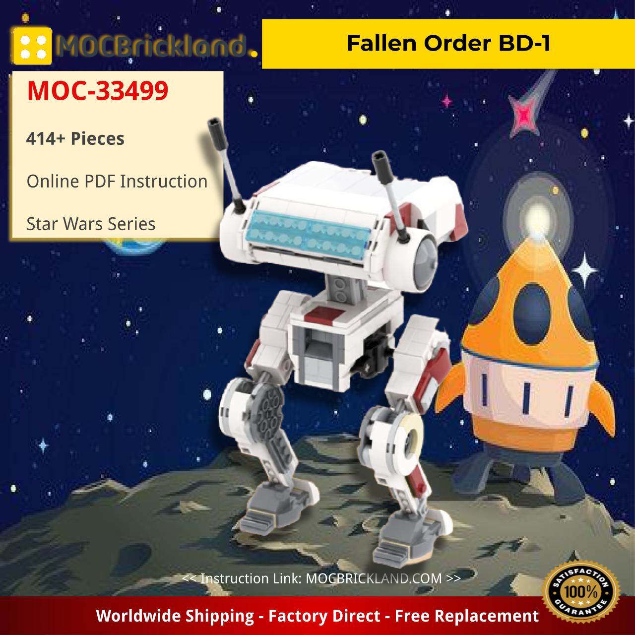 Fallen Order BD-1 Star Wars MOC-33499 by BrickBoyz Custom Designs WITH 414 PIECES