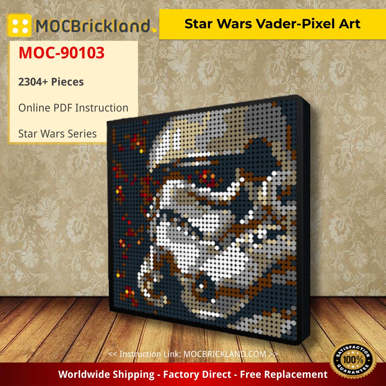 Star Wars Vader-Pixel Art MOC-90103 WITH 2304 PIECES