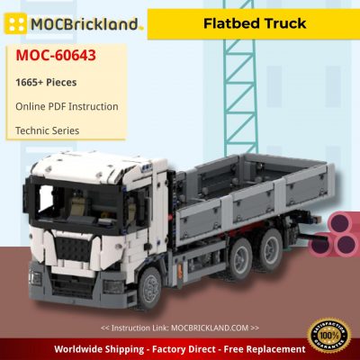Flatbed Truck Technic MOC-60643 by DamianPLE MOC Garage WITH 1665 PIECES