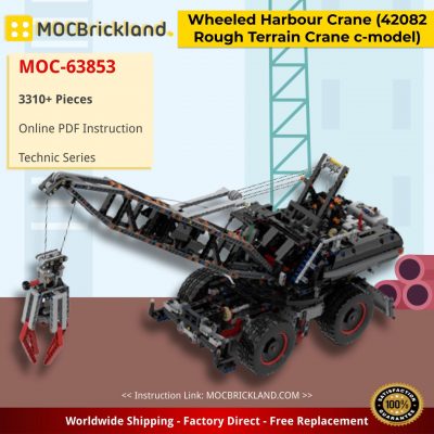 Wheeled Harbour Crane (42082 Rough Terrain Crane c-model) Technic MOC-63853 by klimax WITH 3310 PIECES