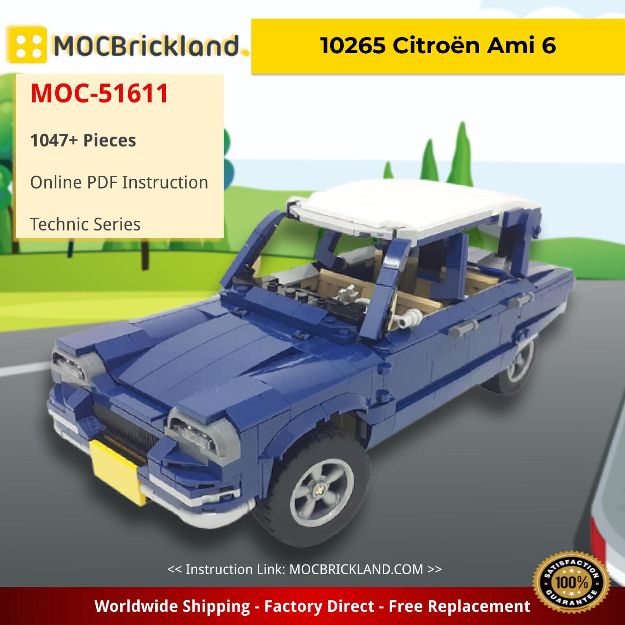 10265 Citroën Ami 6 Technic MOC-51611 by monstermatou WITH 1047 PIECES