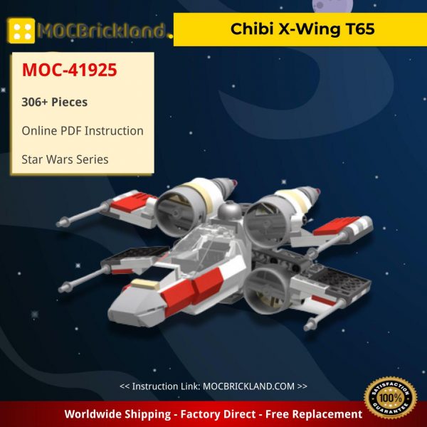 Chibi X-Wing T65 Star Wars MOC-41925 by Bigfoot.mg WITH 306 PIECES