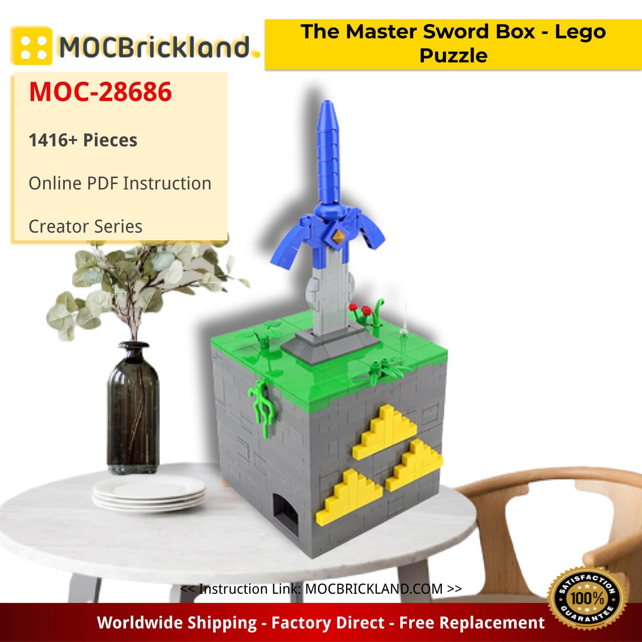 The Master Sword Box - Lego Puzzle Creator MOC-28686 by legolamaniac WITH 1416 PIECES