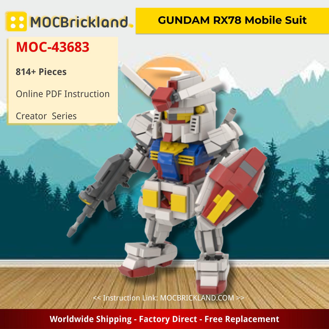 GUNDAM RX78 Mobile Suit Creator MOC-43683 by dkjodkjo WITH 814 PIECES