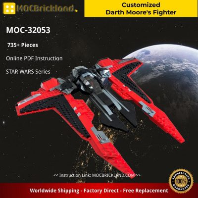 Customized Darth Moore’s Fighter STAR WARS MOC-32053 with 735 pieces
