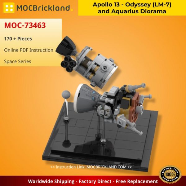 Apollo 13 – Odyssey (LM-7) and Aquarius Diorama SPACE MOC-73463 by Adamdw with 170 pieces