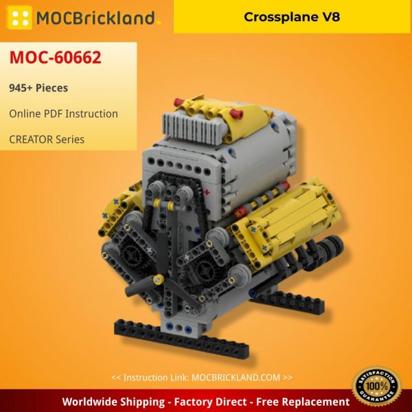 Crossplane V8 CREATOR MOC-60662 by Bricktec Designs with 945 pieces