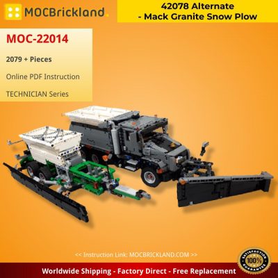 42078 Alternate – Mack Granite Snow Plow TECHNICIAN MOC-22014 with 2079 pieces