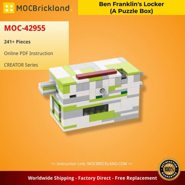 Ben Franklin’s Locker (A Puzzle Box) CREATOR MOC-42955 by Cheat3 Puzzles WITH 241 PIECES