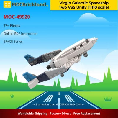 Virgin Galactic Spaceship Two VSS Unity [1:110 scale] SPACE MOC-49920 by MuscoviteSandwich WITH 77 PIECES