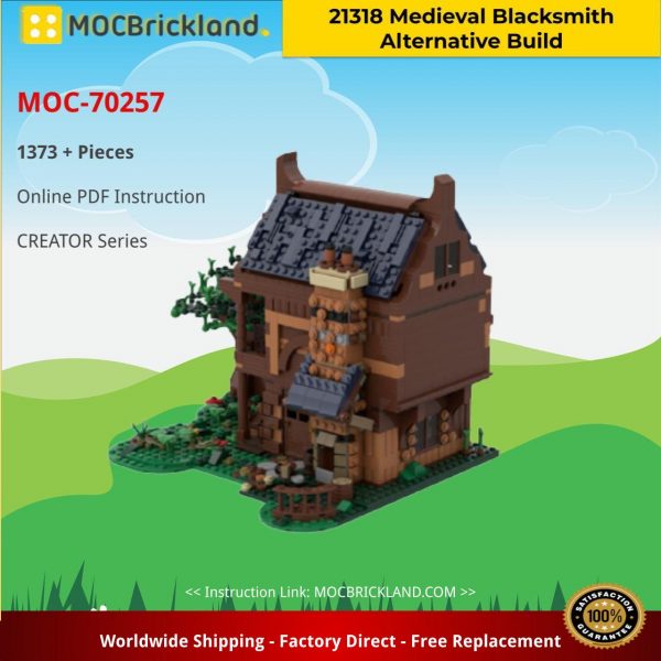 21318 Medieval Blacksmith Alternative Build CREATOR MOC-70257 by Gabizon WITH 1373 PIECES