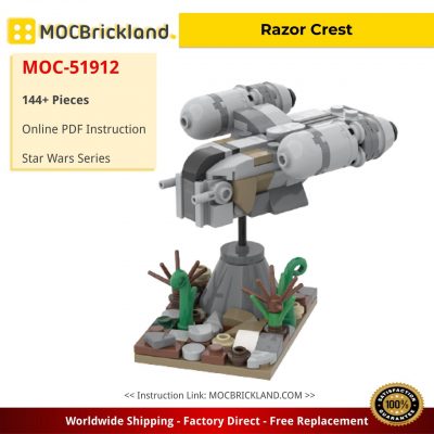 Razor Crest Star Wars MOC-51912 by loreart with 144 Pieces