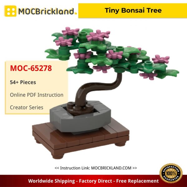 Tiny Bonsai Tree Creator MOC-65278 by Miro with 54 Pieces
