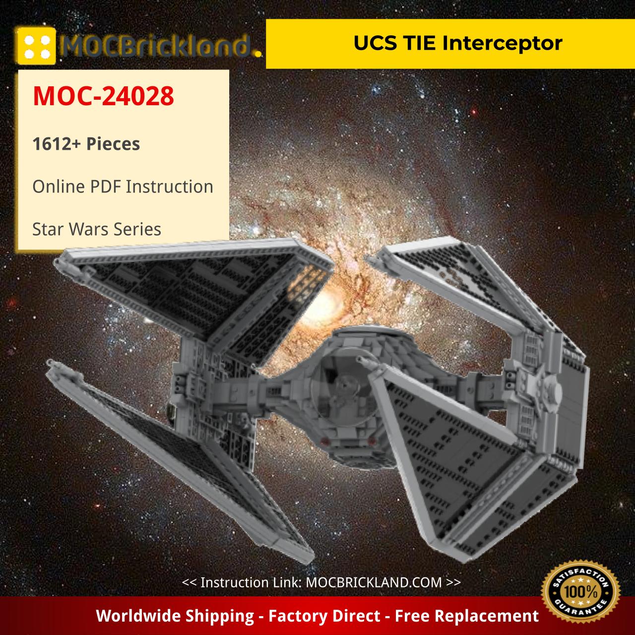 UCS TIE Interceptor Star Wars MOC-24028 by wheelsspinnin with 1612 Pieces