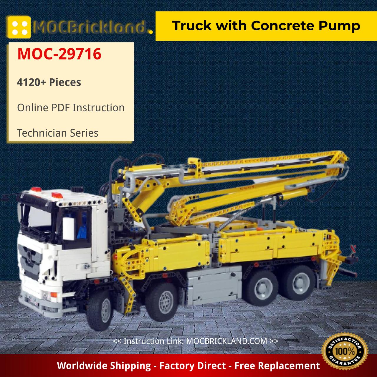 Truck with Concrete Pump Technic MOC-29716 by Ivan_M with 4120 Pieces