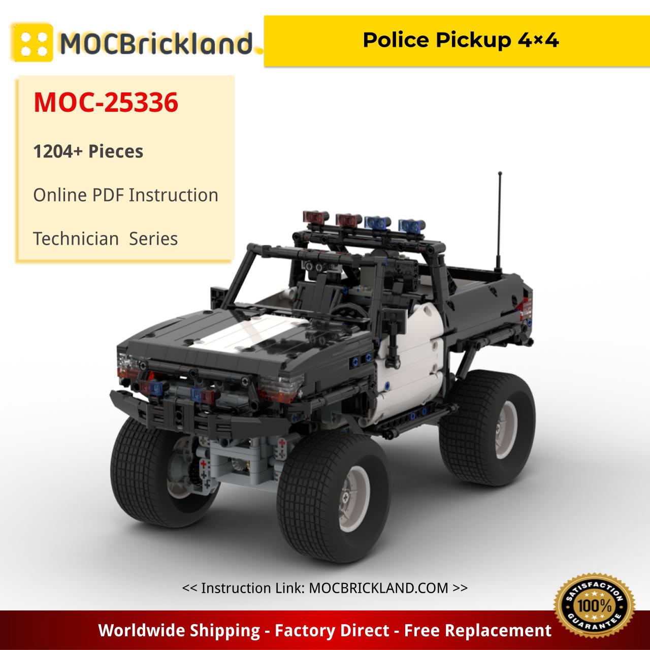 Police Pickup 4×4 Technic MOC-25336 by Steelman14a with 1204 Pieces