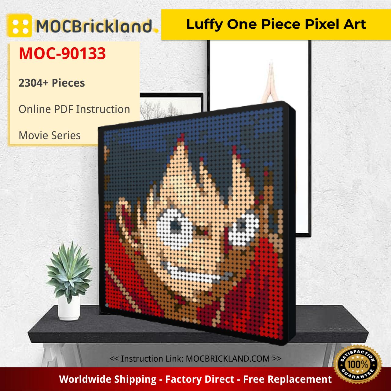 Movie MOC-90133 Luffy One Piece Pixel Art MOCBRICKLAND