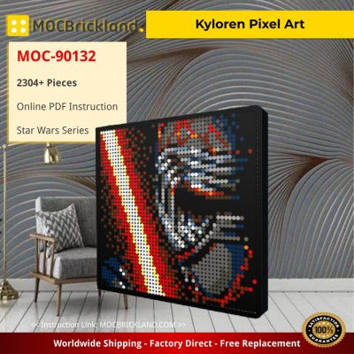 Kyloren Pixel Art Star Wars MOC-90132 with 2304 pieces