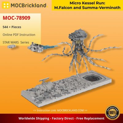 Micro Kessel Run: M.Falcon and Summa-Verminoth STAR WARS MOC-78909 by Jellco with 544 pieces