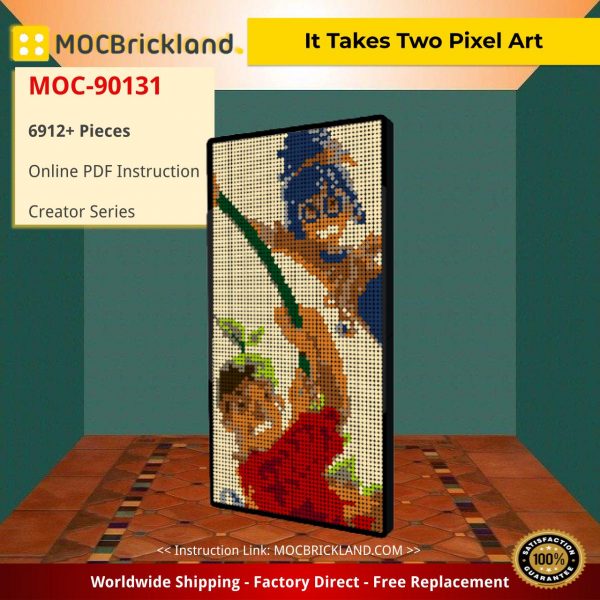Creator MOC-90131 It Takes Two Pixel Art MOCBRICKLAND