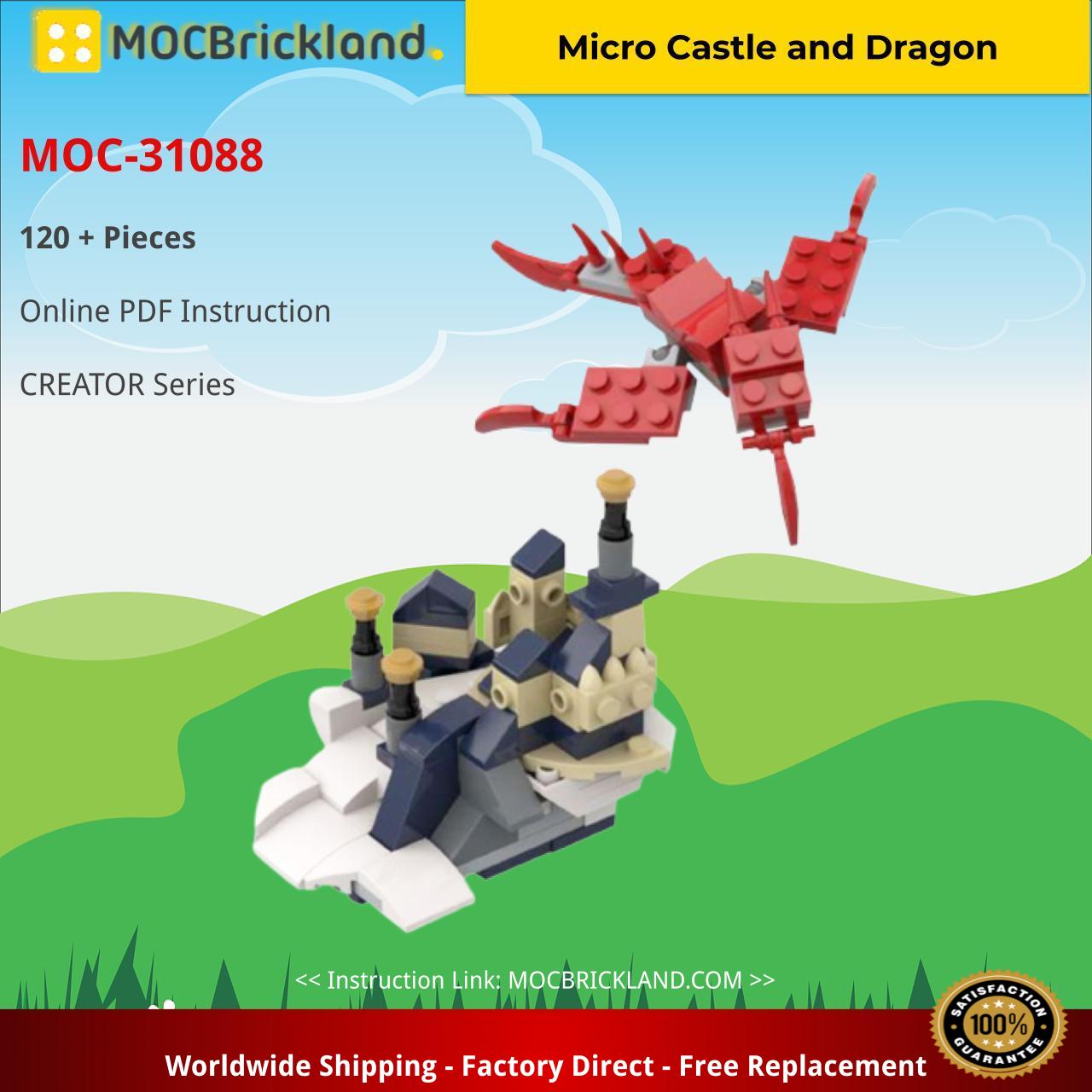 Micro Castle and Dragon CREATOR MOC-31088 with 120 pieces