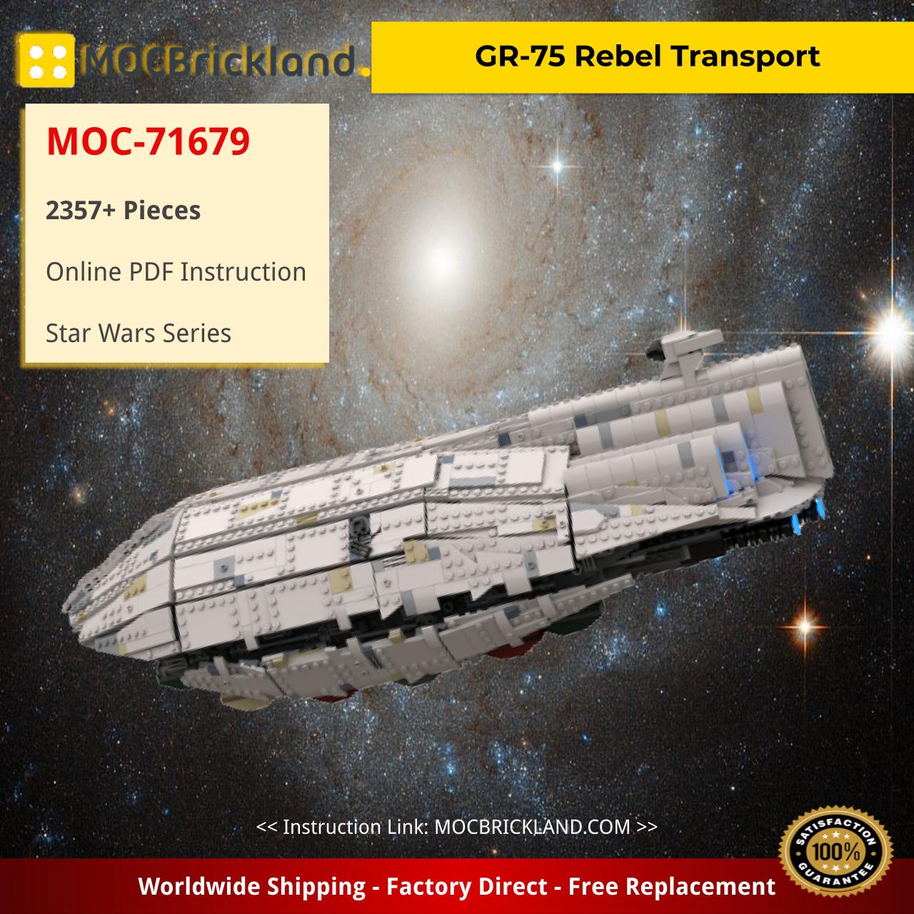Gr 75 Rebel Transport Star Wars Moc 71679 By Bruxxy With 2357 Pieces