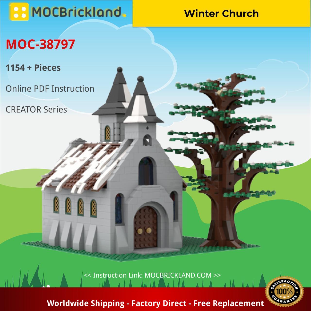 Winter Church CREATOR MOC-38797 with 1154  pieces