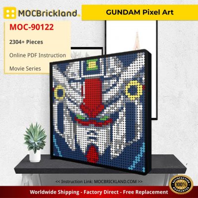 Movie MOC-90122 GUNDAM Pixel Art MOCBRICKLAND