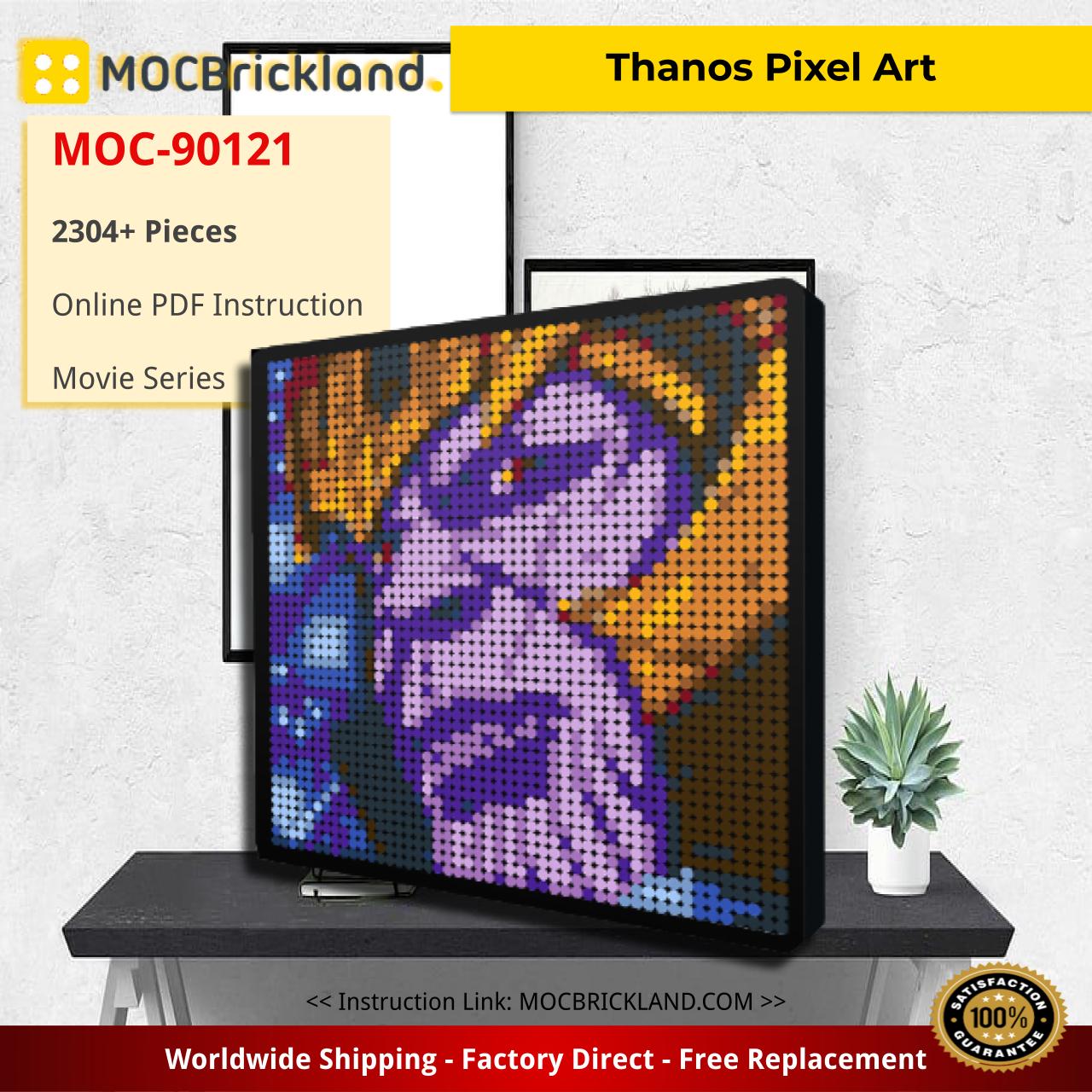 Thanos Pixel Art Movie MOC-90121 with 2304 Pieces