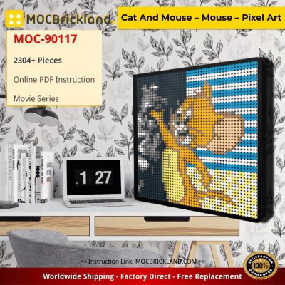 Cat And Mouse – Mouse – Pixel Art Movie MOC-90117 with 2304 Pieces