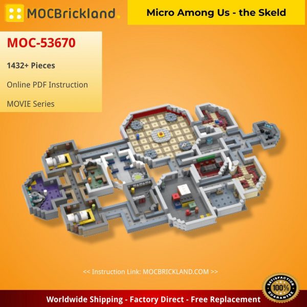 Micro Among Us – the Skeld MOVIE MOC-53670 with 1432 pieces