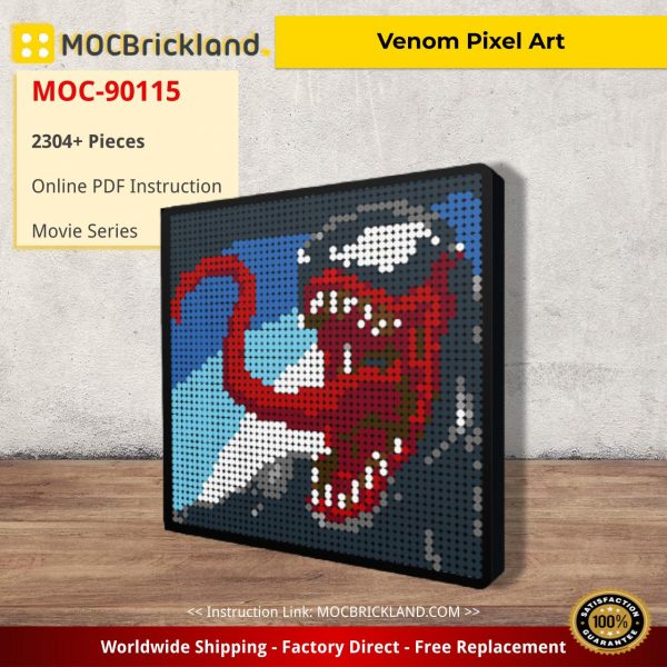 Venom Pixel Art Movie MOC-90115 with 2304 Pieces