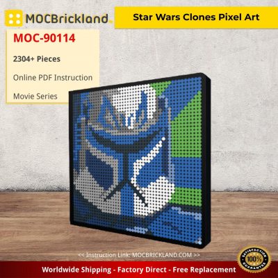 Star Wars Clones Pixel Art Movie MOC-90114 with 2304 Pieces