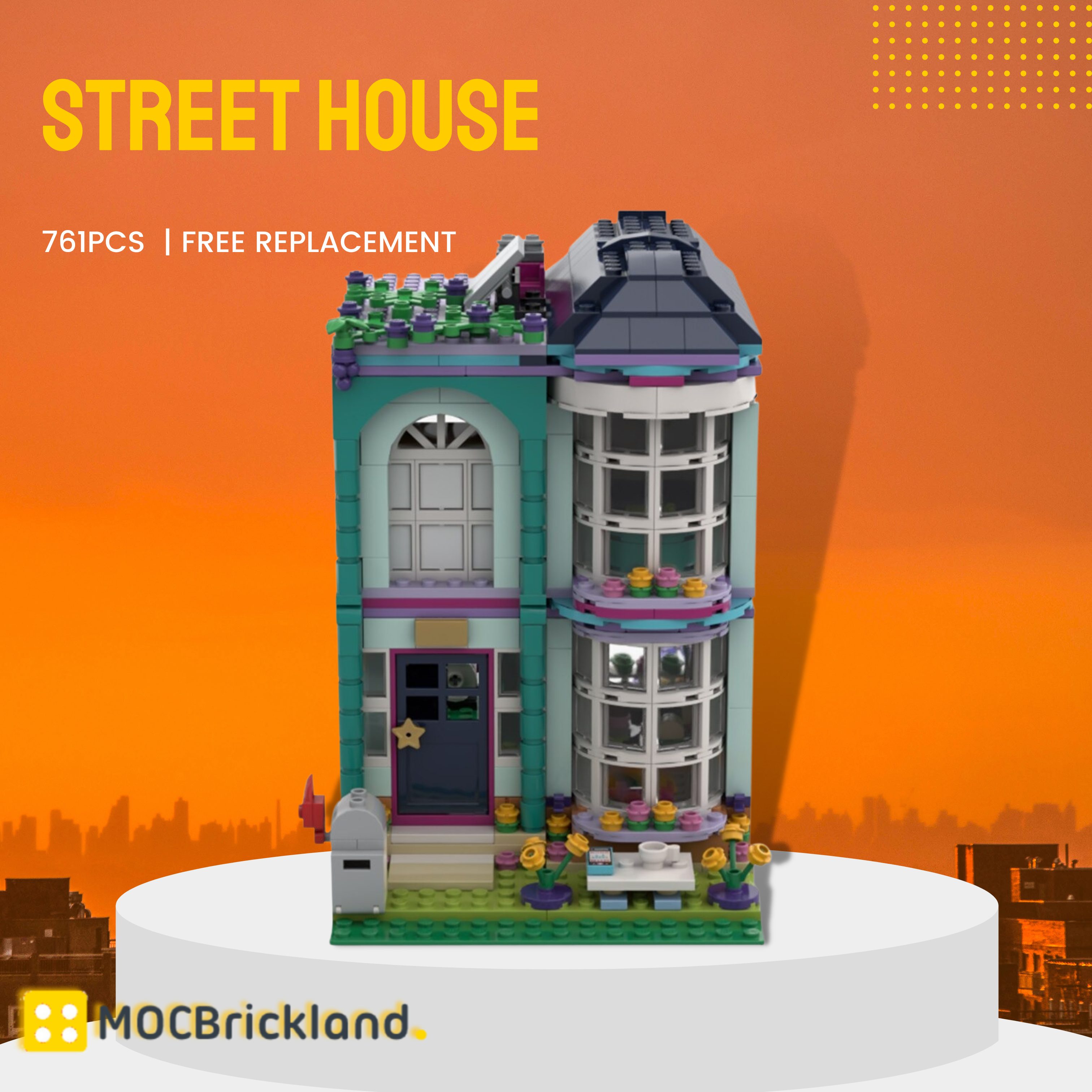 Street House Street View MOC-114621 Modular Building With 761PCS